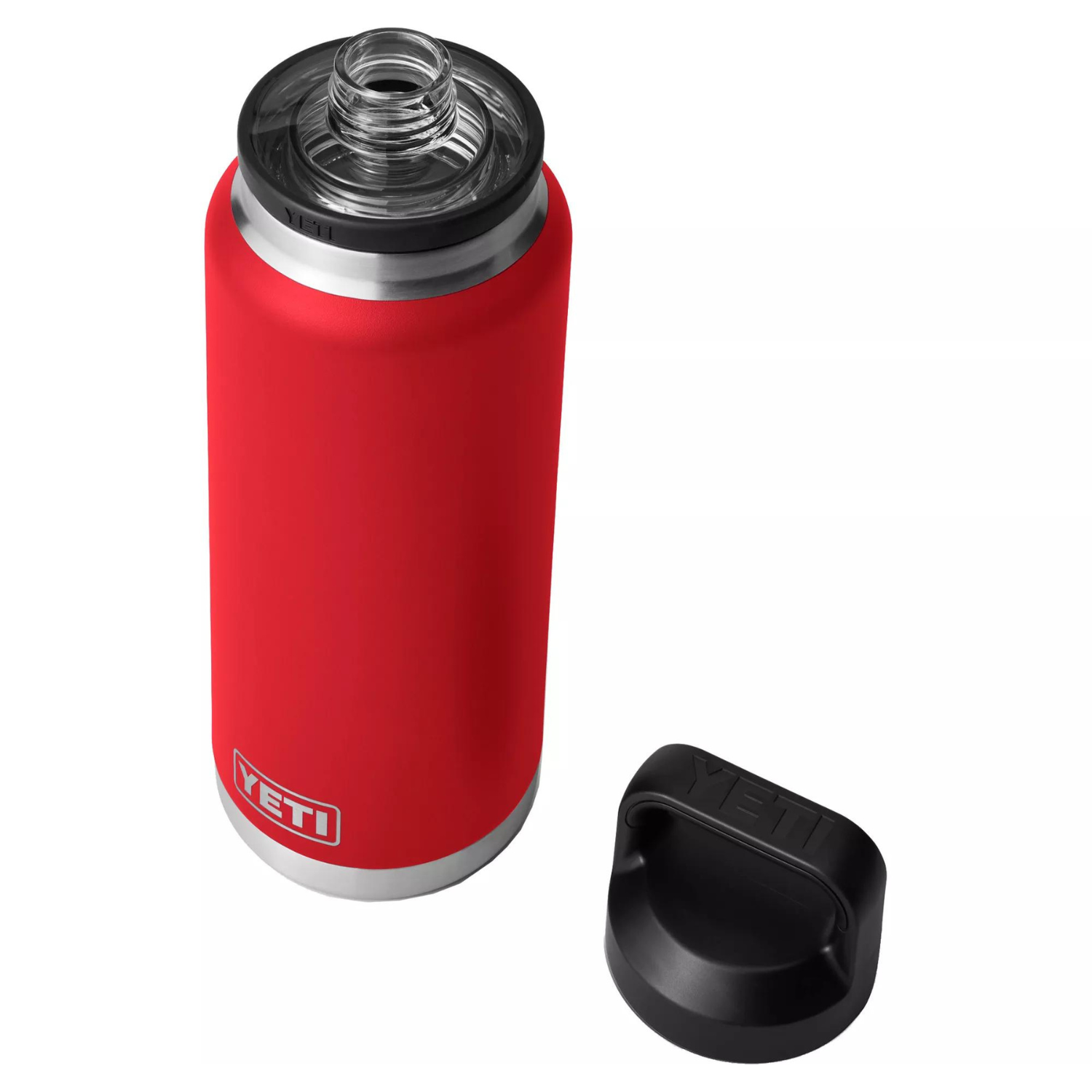 Yeti 36 oz. Rambler Bottle with Chug Cap. Rescue Red