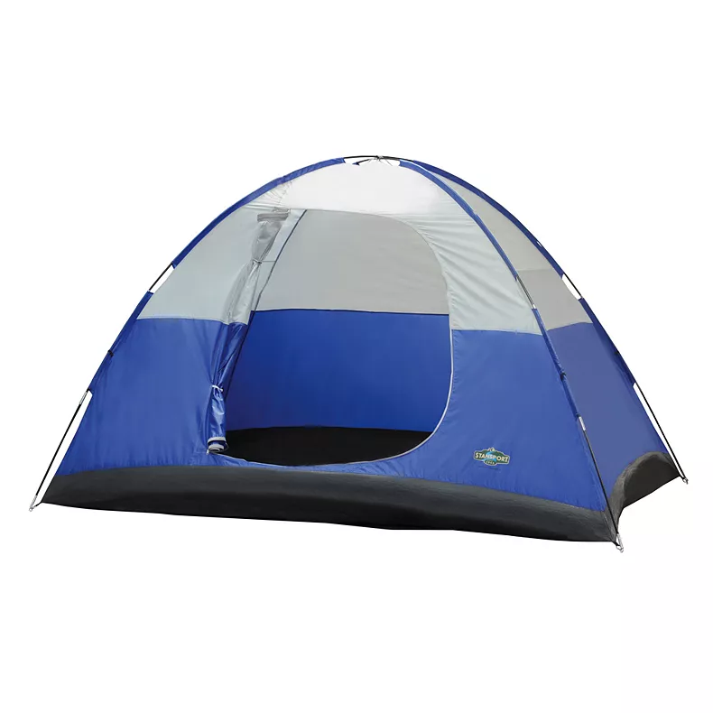 Stansport Pine Creek 3-Person Dome Tent. Blue White