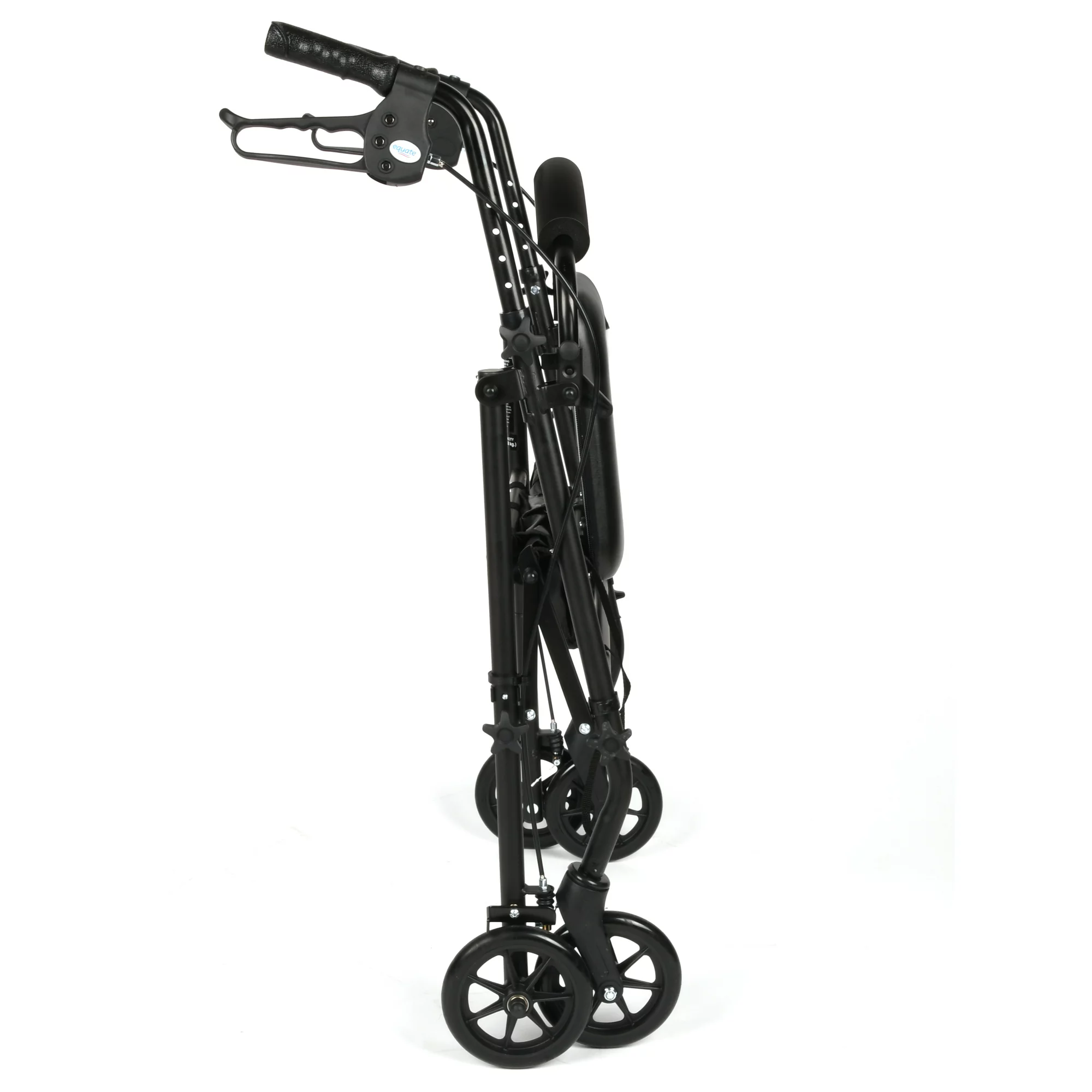 Equate Rolling Walker For Seniors. Rollator Walker with Seat and Wheels. Black