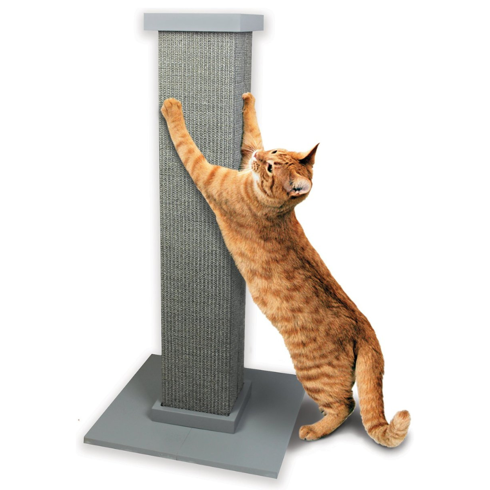 SmartCat The Ultimate 32-in Sisal Cat Scratching Post. Gray