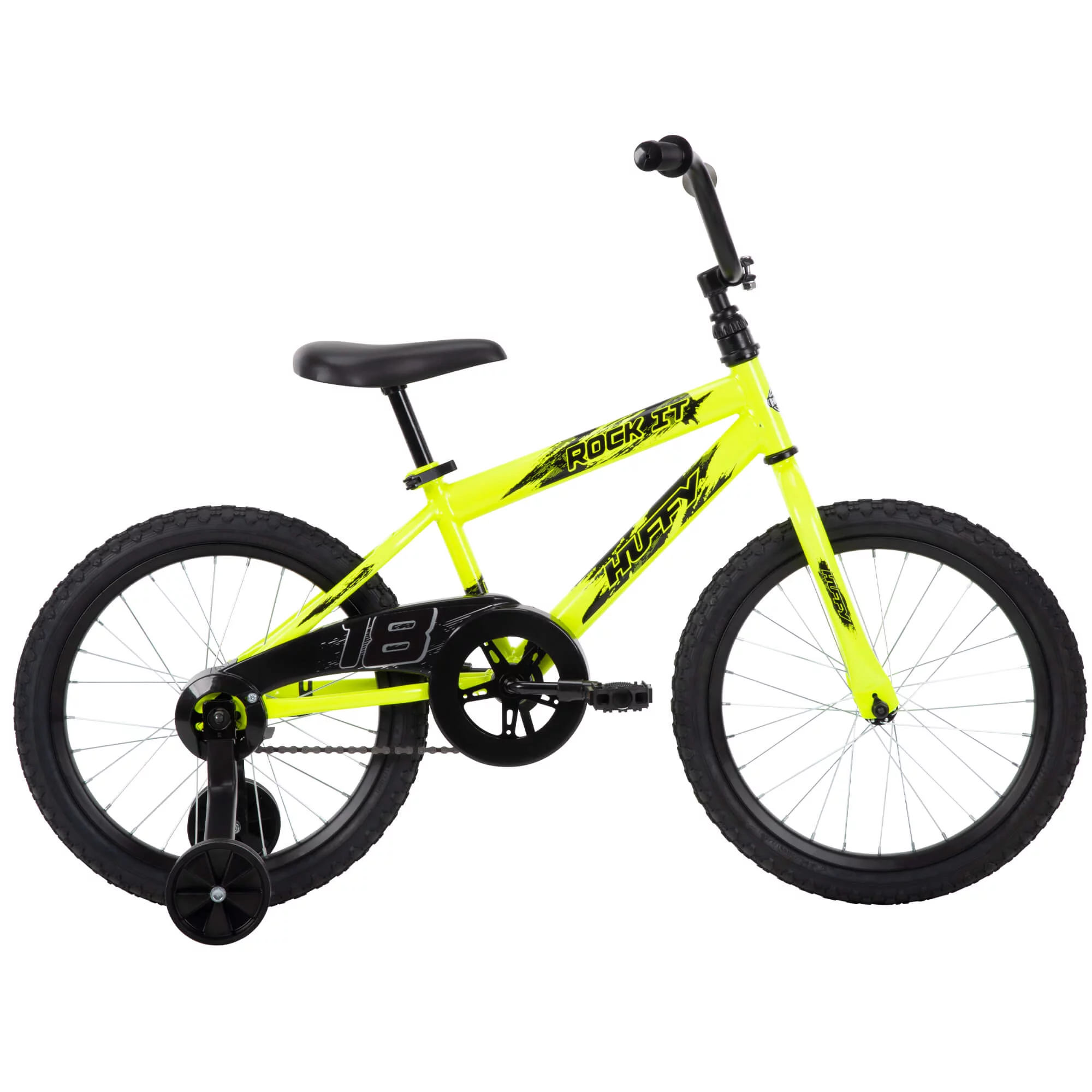 Huffy 18-Inch Rock It Boys Bike. Neon Powder Yellow