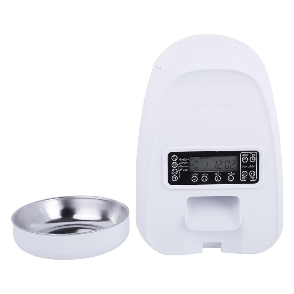 Dogness Mini Programmable Automatic Dog & Cat Feeder. White