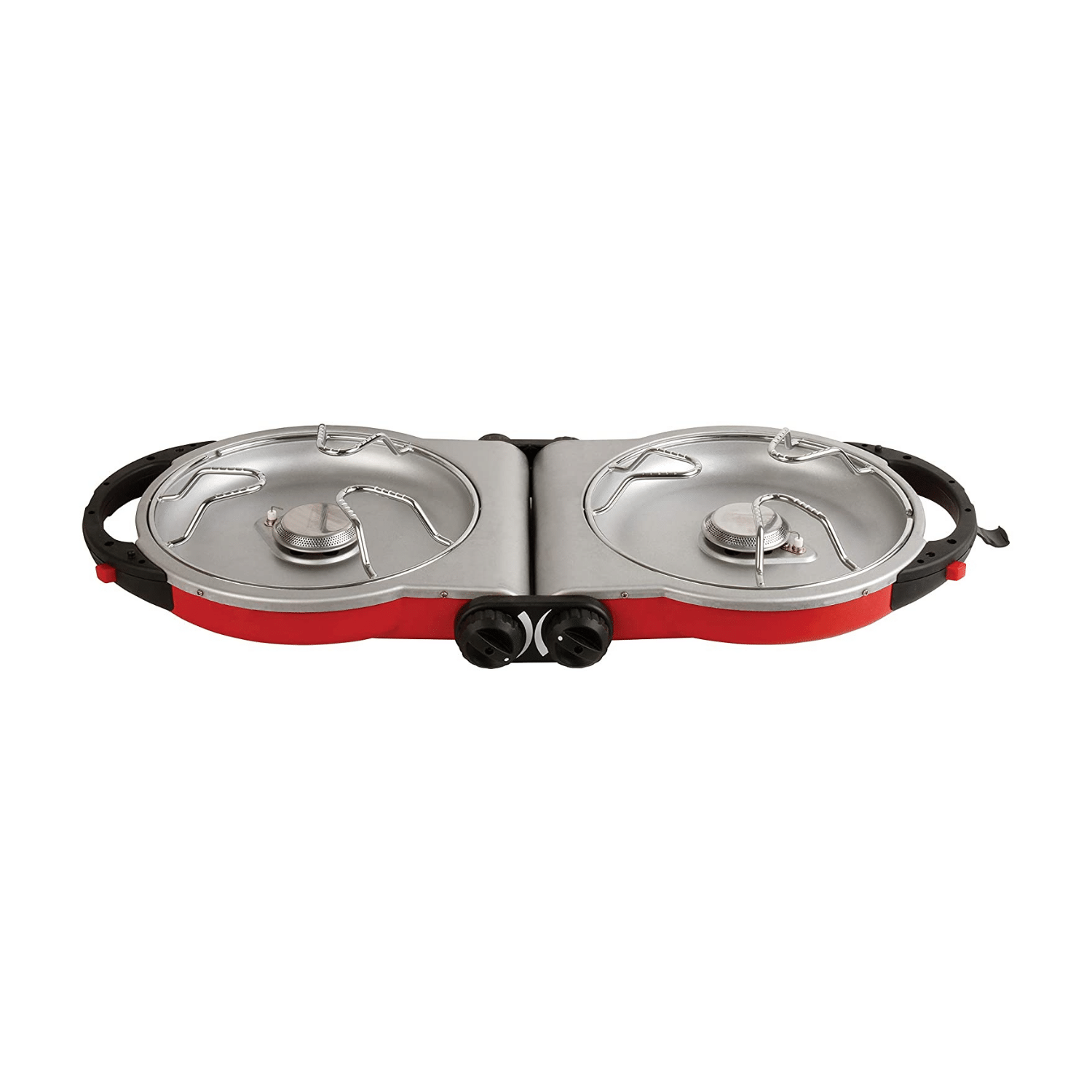 Coleman Fold N Go InstaStart 2-Burner Propane Stove. Red