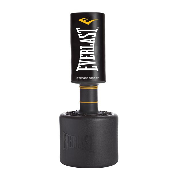 Everlast Powercore Free Standing Indoor Home Rounded Heavy Duty Fitness Training Punching Bag Black. P00001266