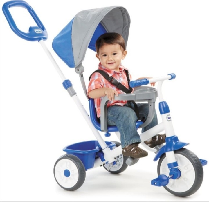 Little Tikes My First Trike 4-in-1 Trike in Blue. Convertible Tricycle for Toddlers