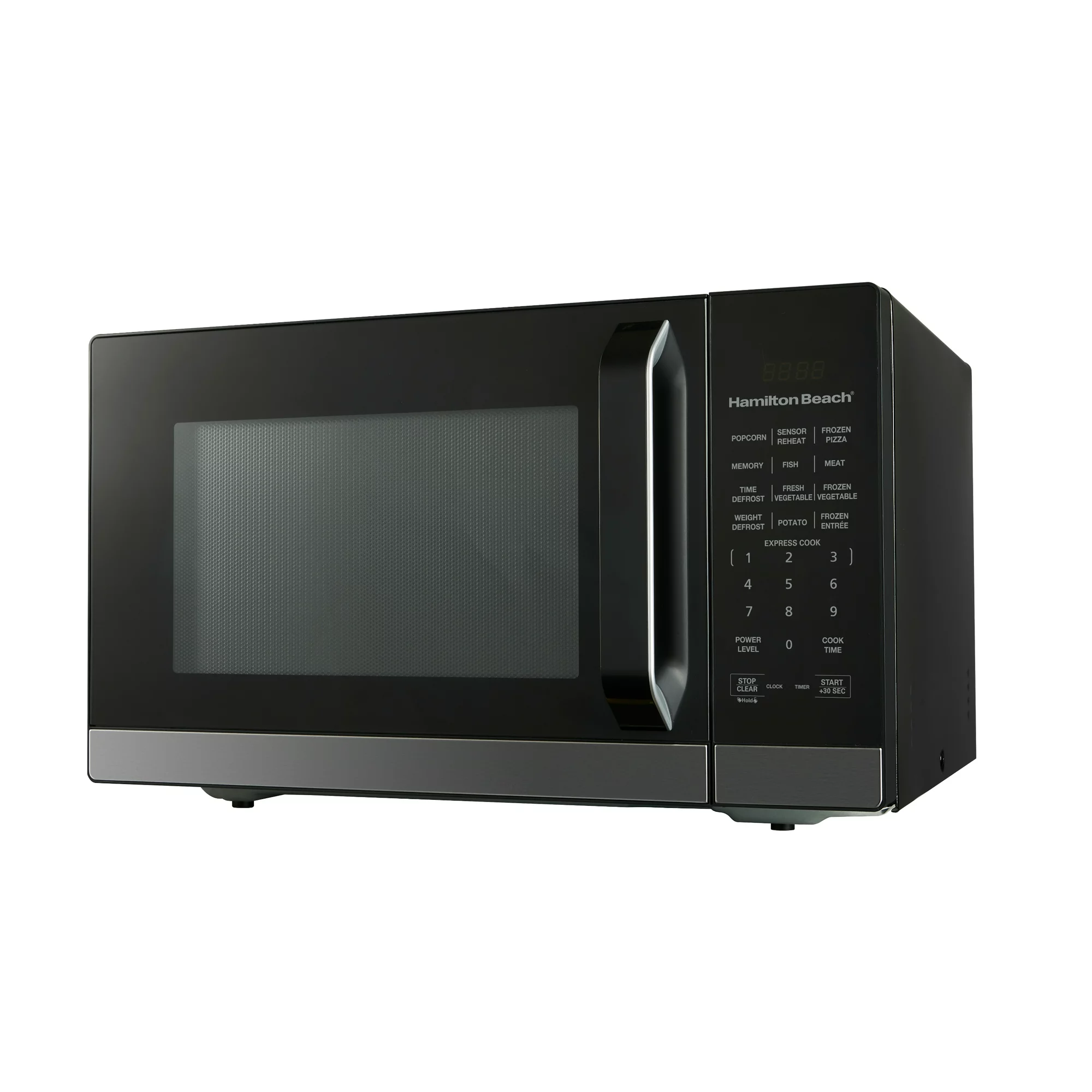 Hamilton Beach 1.4 Cu.ft. Microwave Oven. Black Stainless Steel. with Sensor