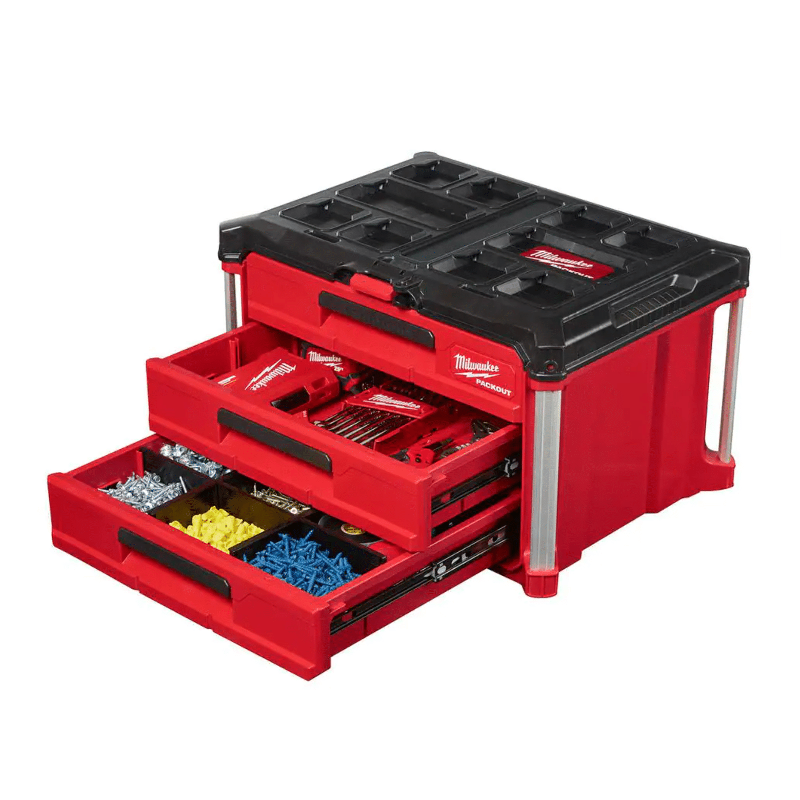Milwaukee Packout 22 in. Modular 3-Drawer Tool Box with Metal Reinforced Corners (48-22-8443)