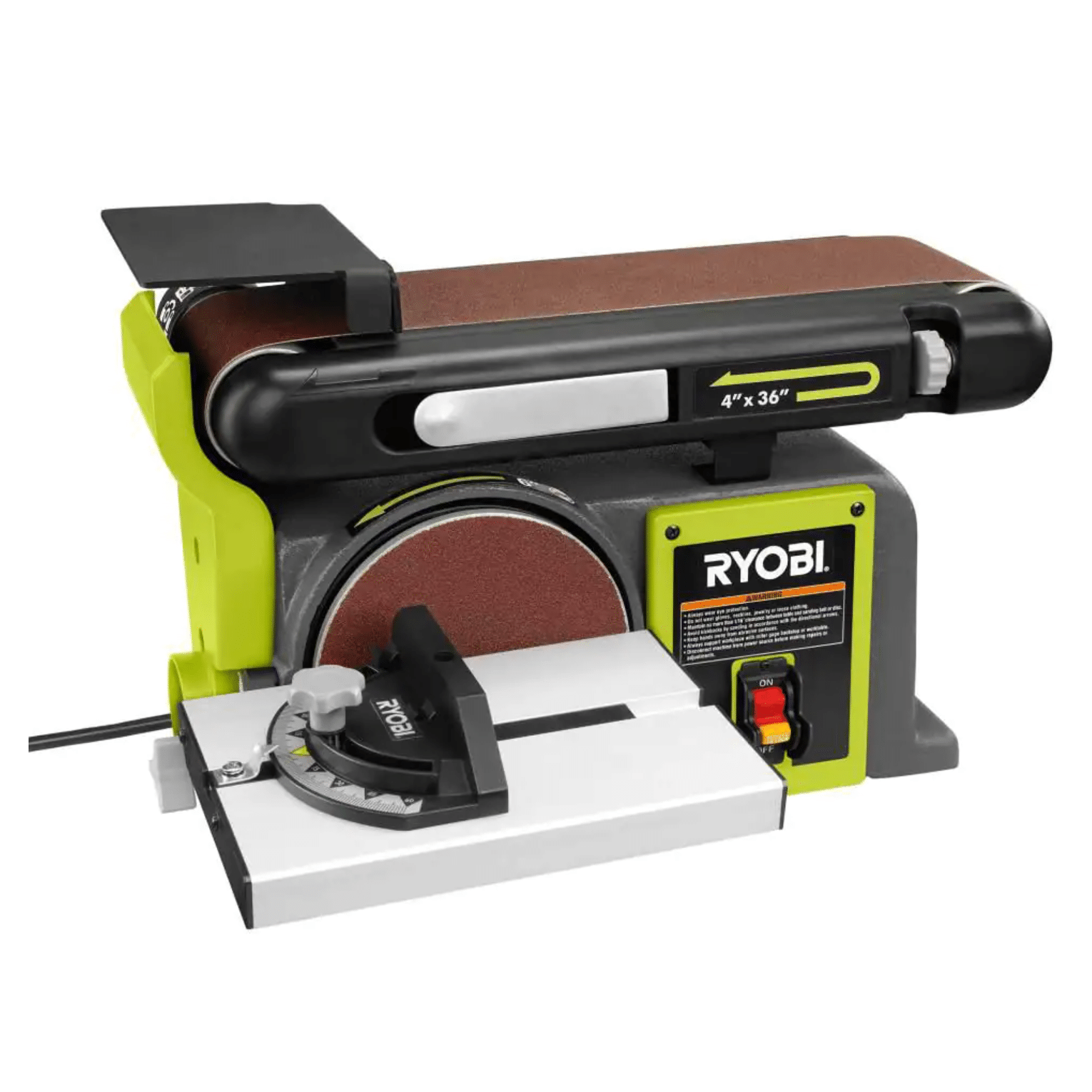 Ryobi 4 in x 36 in. Belt and 6 in. Disc Sander (BD4601G)