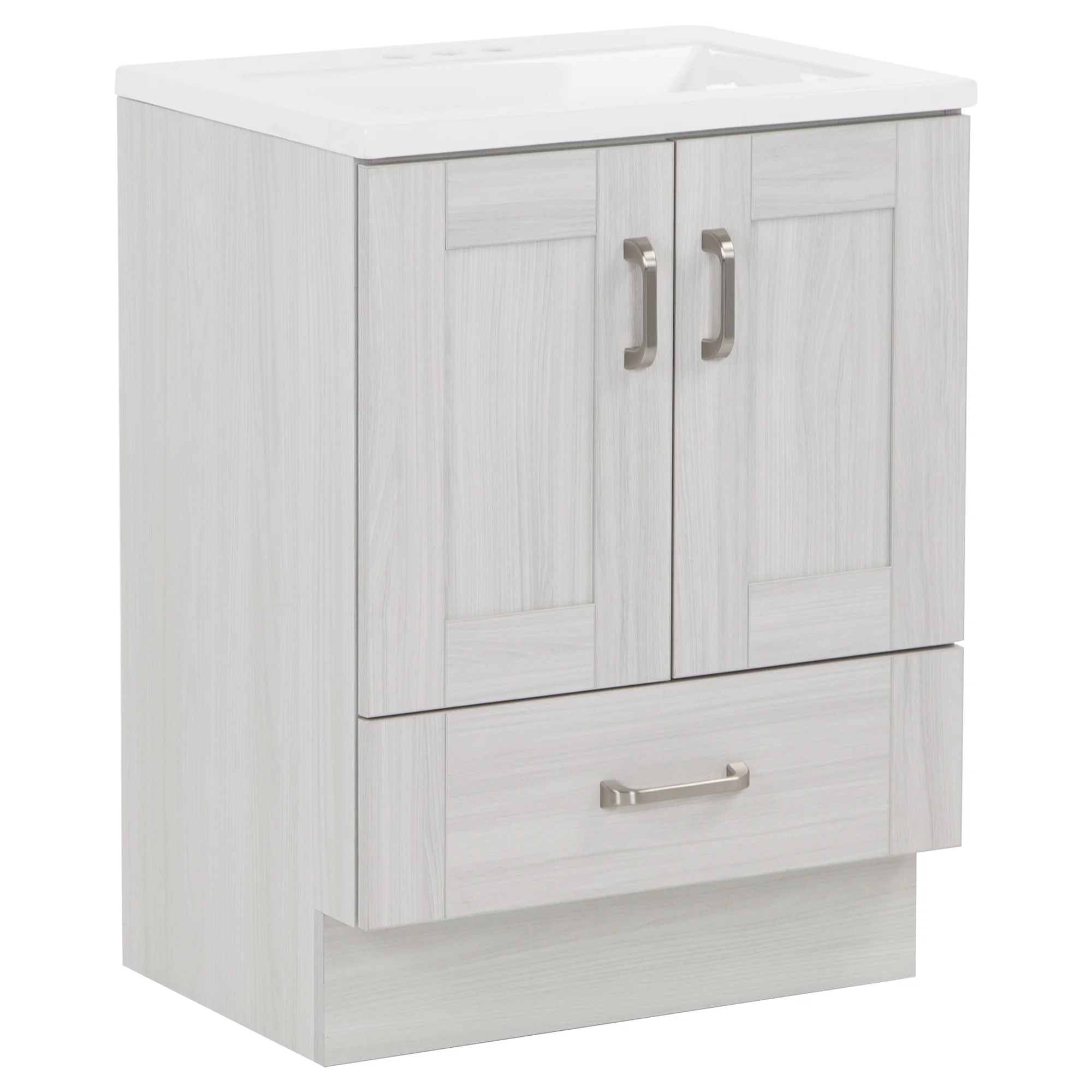 Ebern Designs Janiyyah 24.25” Free-standing Single Bathroom Vanity. Elm Sky