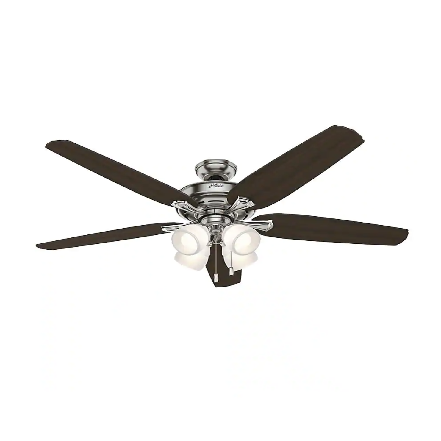 Hunter Channing 60 in. LED Indoor Brushed Nickel Ceiling Fan with Light Kit