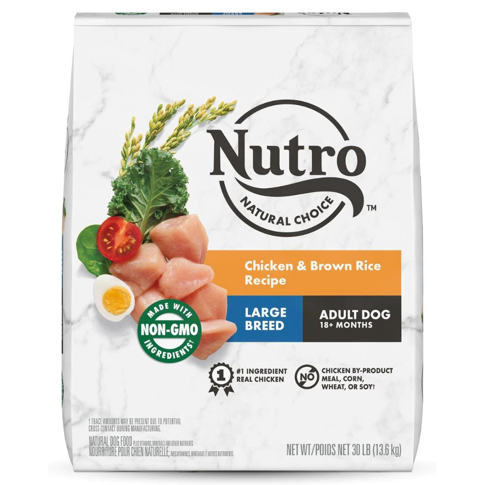 Nutro Natural Choice Large Breed Adult Chicken & Brown Rice Recipe Dry Dog Food. 30-lb bag
