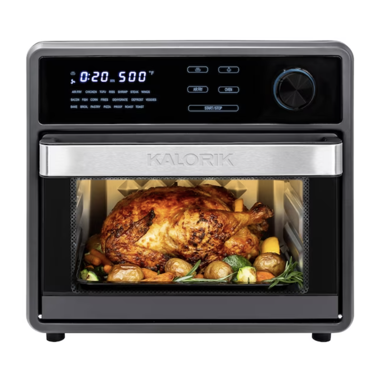 Kalorik Maxx 9-Slice Black Toaster Oven with Rotisserie (1600-Watt)