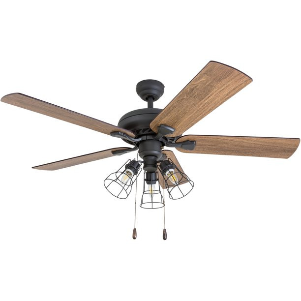 Prominence Home 52″ Lincoln Woods Aged Bronze Ceiling Fan. Base Model