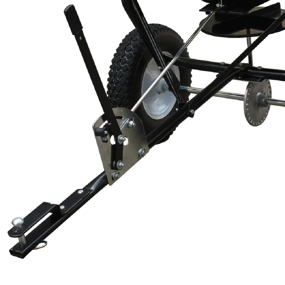 Yard Commander YTL-002-179 125 Pound Tow Broadcast Fertilizer Spreader. Black