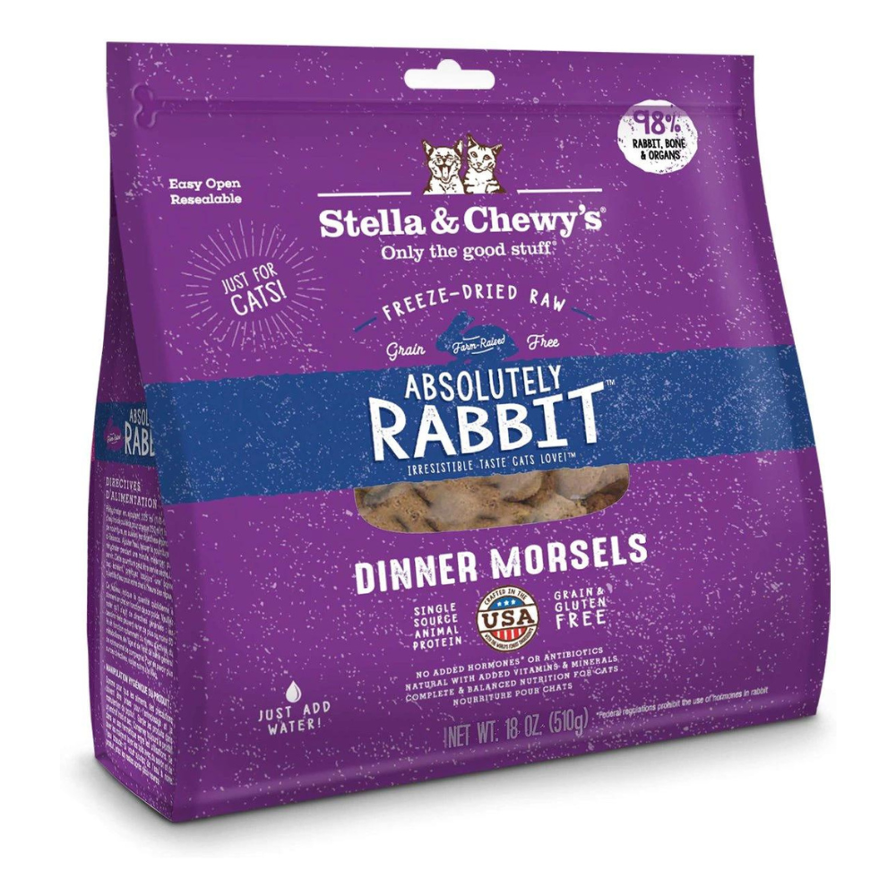 Stella & Chewy-s Absolutely Rabbit Dinner Morsels Freeze-Dried Raw Cat Food