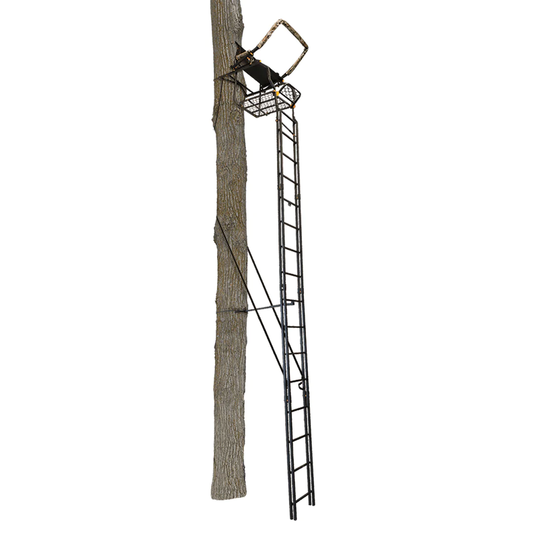 Muddy The Skybox Deluxe 20 Foot 1 Person Hunting Deer Ladder Tree Stand. Black