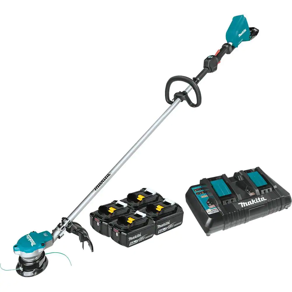 Makita 18V X2 (36V) LXT Lithium-Ion Brushless Cordless String Trimmer Kit With Four 5.0 Ah Batteries