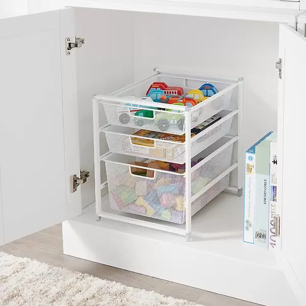 Elfa Narrow Cabinet Drawer Solution White