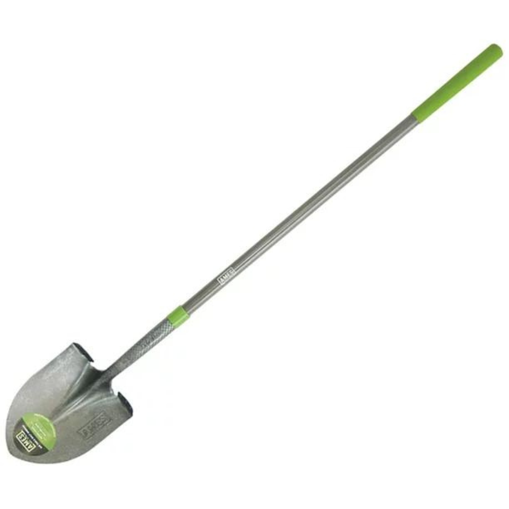 Orgill Ames 25332100 Tempered Steel Round Point Shovel with Fiberglass Handle. 61-Inch