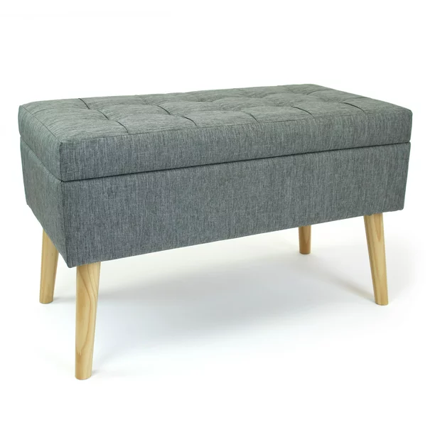 Humble Crew Brooklyn Tufted & Storage Bench. Gray