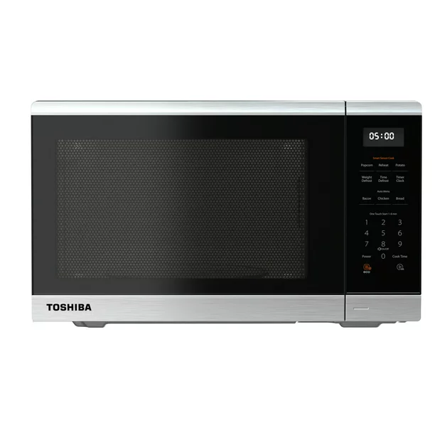 Toshiba 1.4 Cu. ft. Family-Size 1100-Watt Stainless Steel Microwave Oven With Sensor