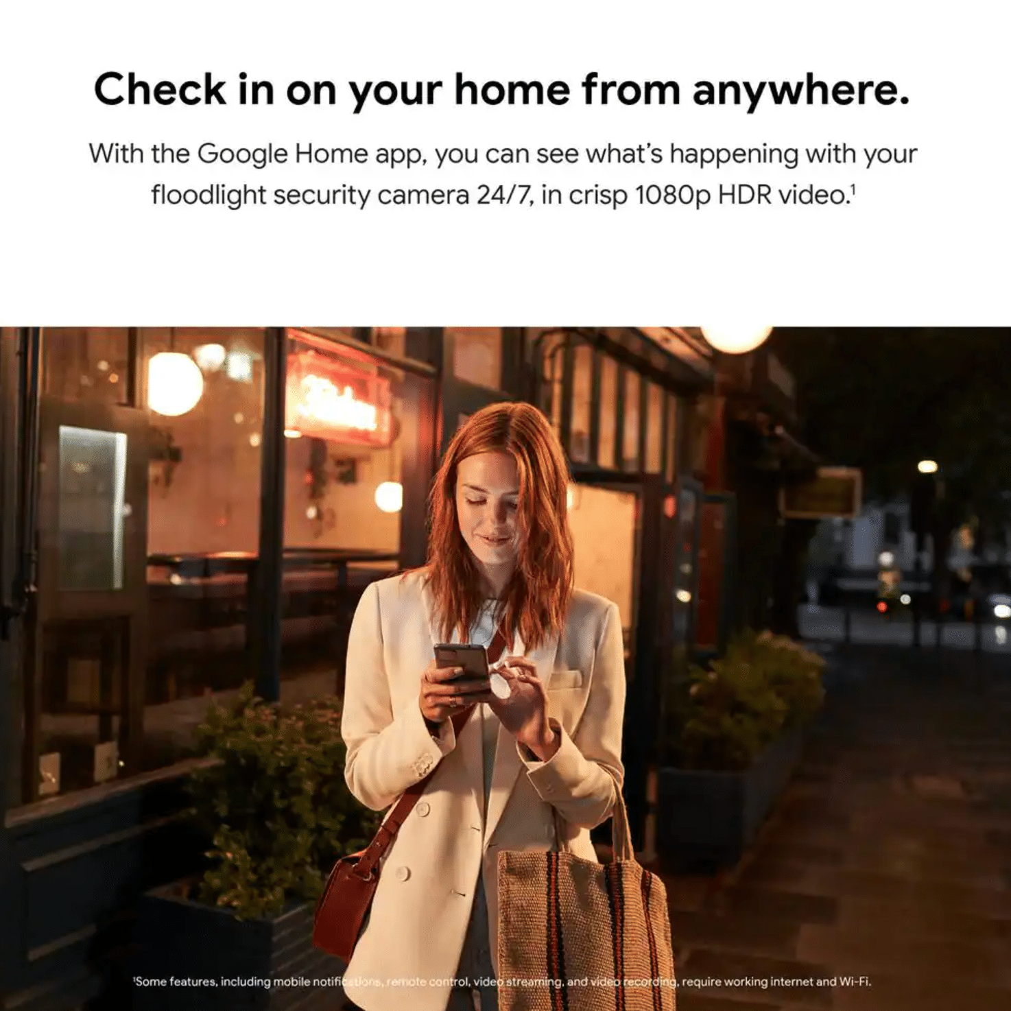 Google Nest Cam with Floodlight. Wired Outdoor Smart Home Security Camera (GA02411-US)