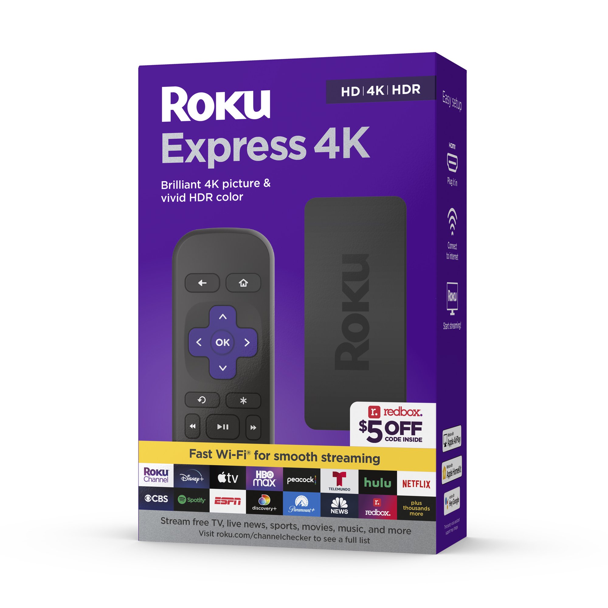 Roku Express 4K 2022. Streaming Player HD/4K/HDR