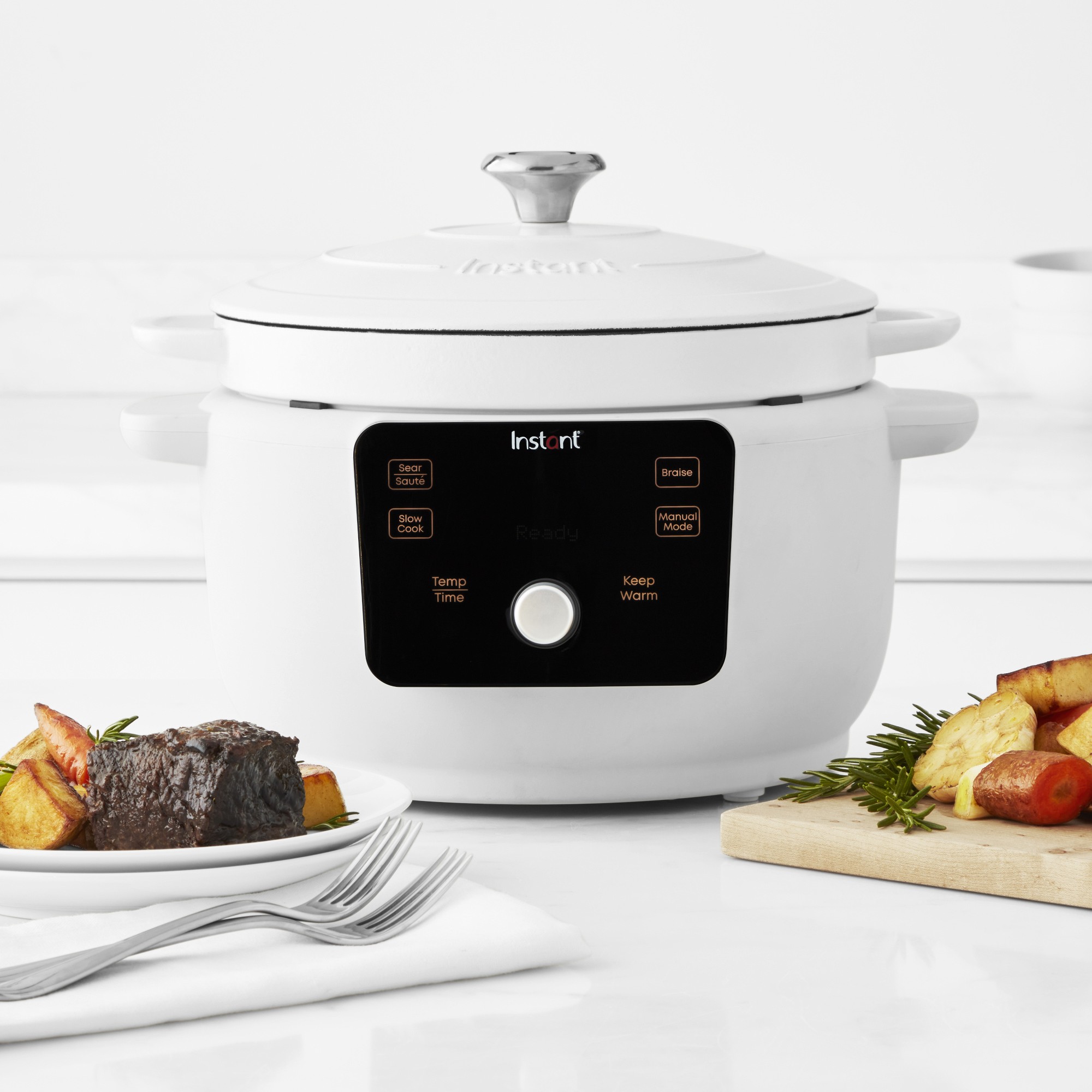Instant Dutch Oven Slow Cooker. White