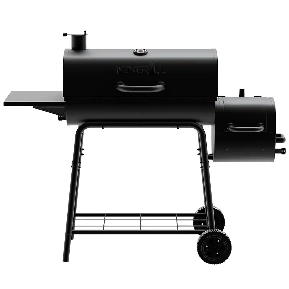 Nexgrill 29 In. Barrel Charcoal Grill/smoker In Black