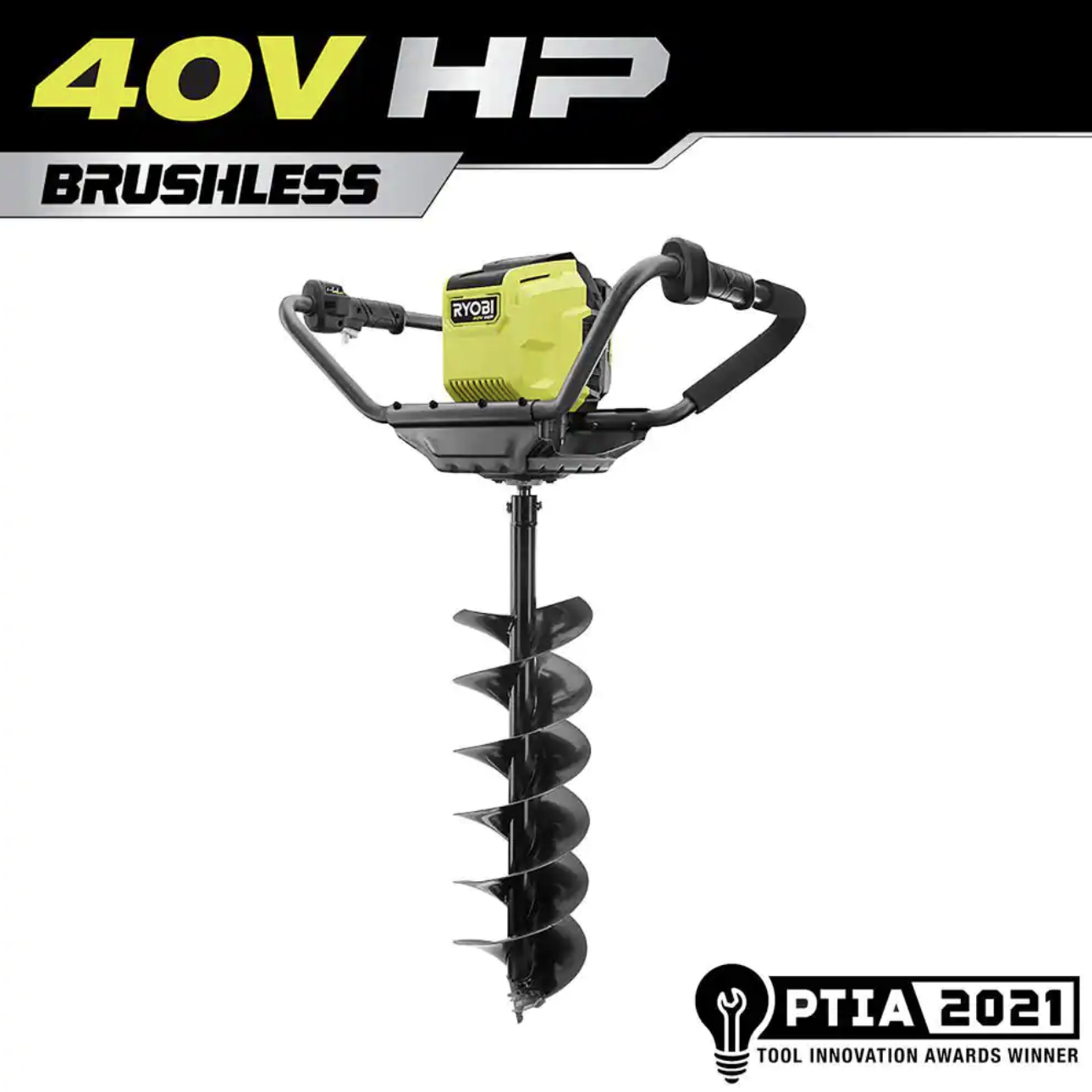 Ryobi 40V HP Brushless Cordless Earth Auger with 8 in. Bit. Tool Only (RY40701BTLVNM)