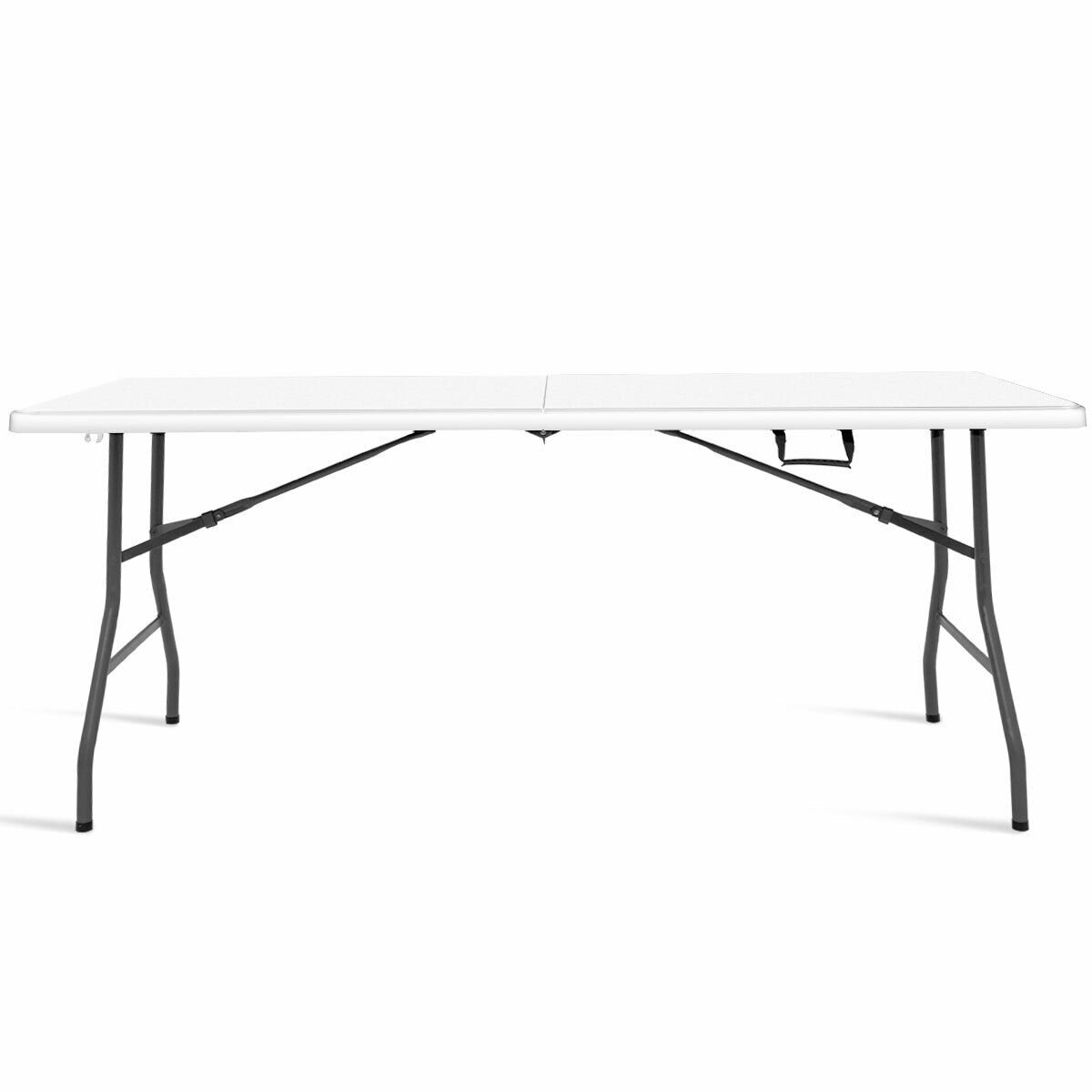 Costway 6′ Folding Plastic Table Portable. Indoor/Outdoor Picnic Party Dining Camp Tables