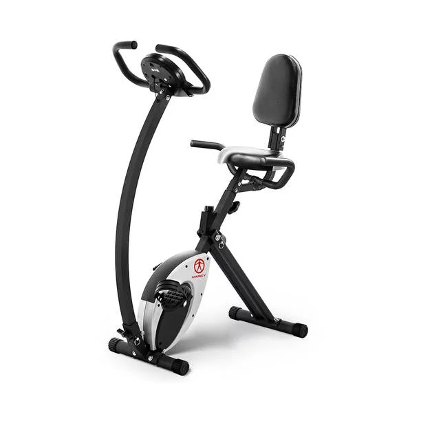 Marcy Foldable Exercise Bike With High Back Seat Home Gym Workout Equipment