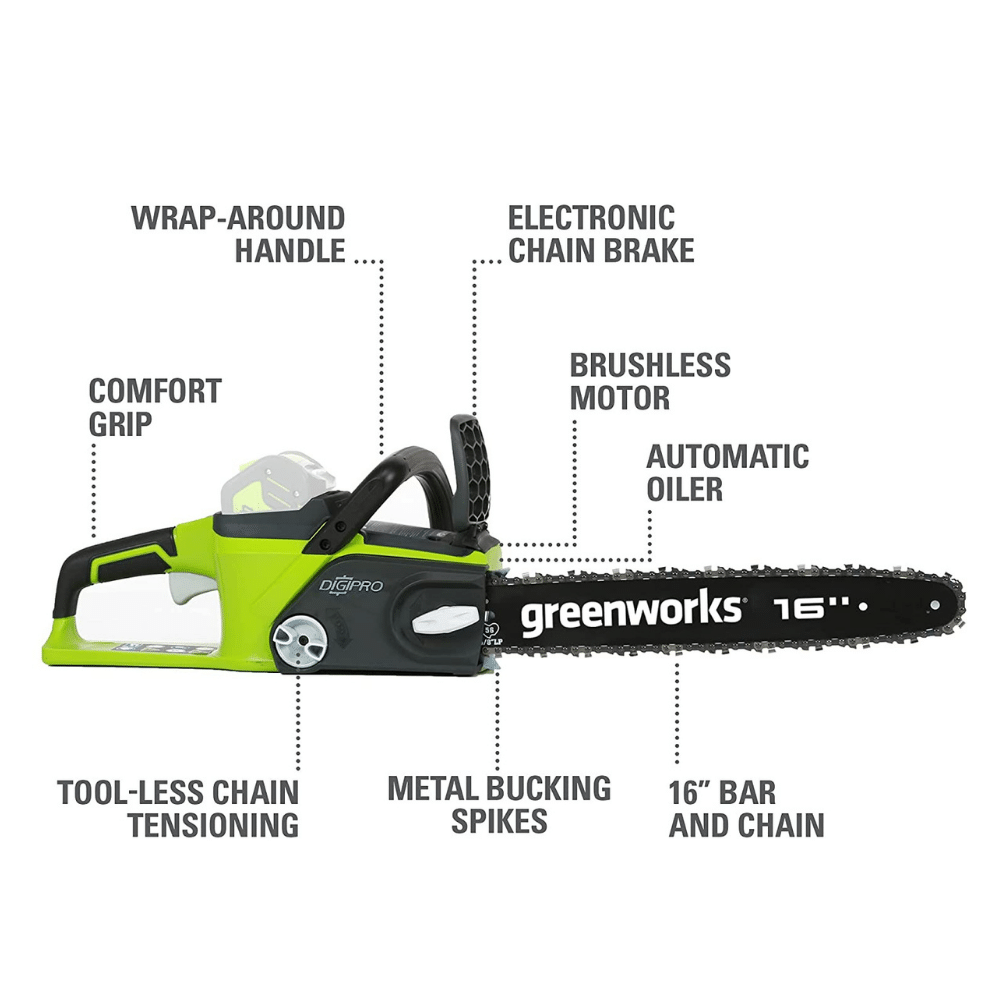 Greenworks G-MAX 40V 16-Inch Cordless Chainsaw. Battery And Charger Not Included