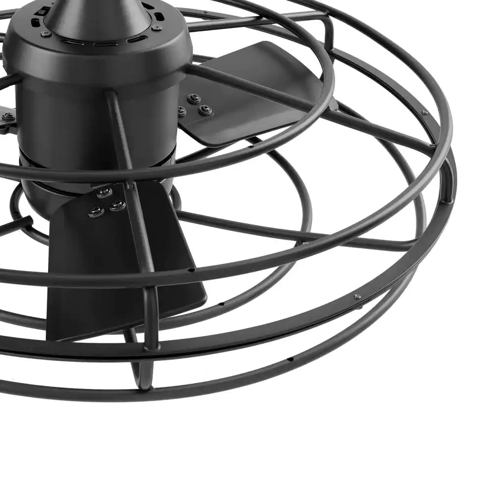 Home Decorators Collection Heritage Point 25 in. Integrated LED Indoor/Outdoor Natural Iron Ceiling Fan With Light And Remote Control