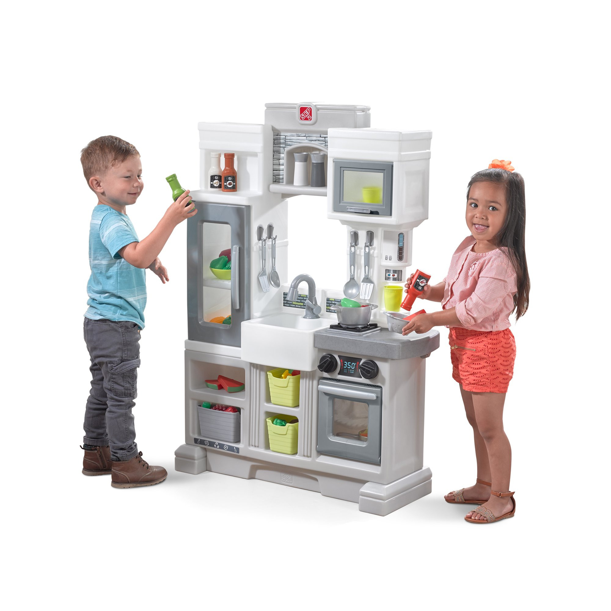 Step2 Downtown Delights Play Kitchen with 24 Piece Accessory Play Set