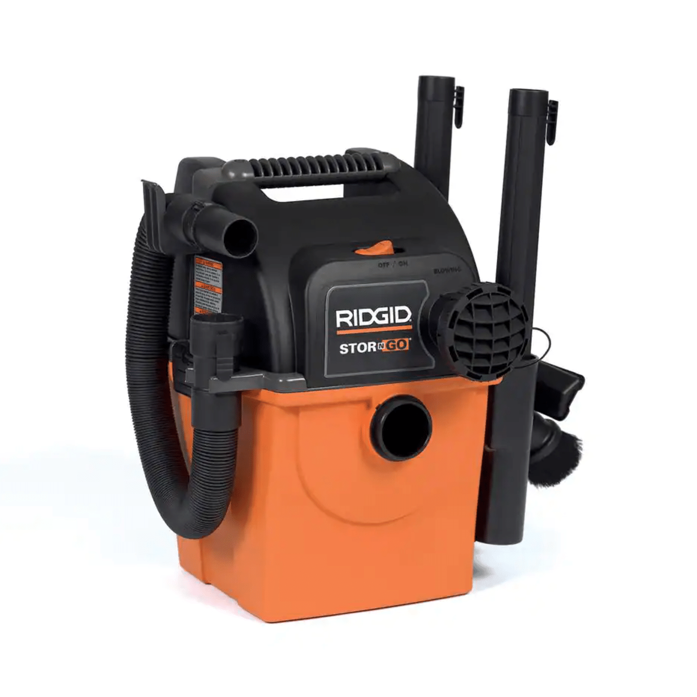 Ridgid 5 Gal. 5.0-Peak HP Portable Wall-Mountable Wet/Dry Shop Vacuum with Filter. Hose & Accessories (WD5500)