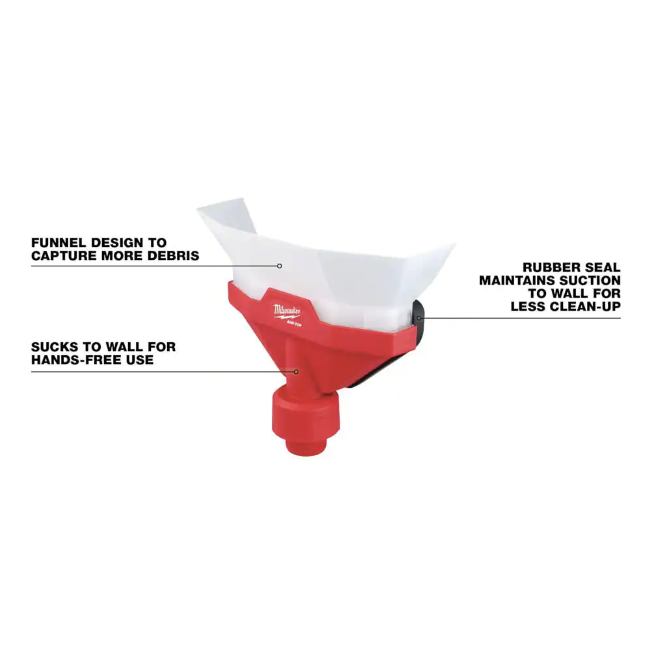 Milwaukee M18 FUEL 6 Gal. Cordless Wet/Dry Shop Vac W/Filter. Hose and AIR-TIP 1-1/4 in. - 2-1/2 in. Dust Collector Attachment