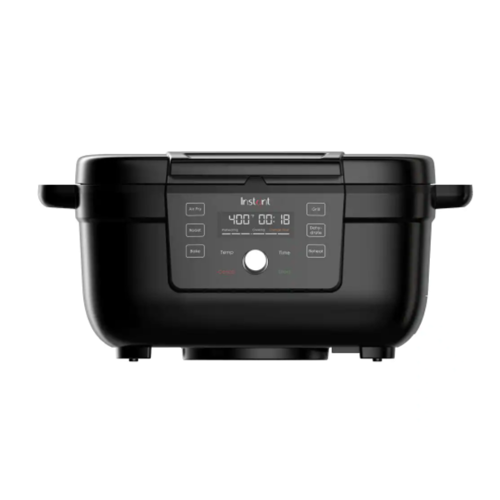 Instant 4 qt. Indoor Grill and Air Fryer Black with OdorEase and ClearCook Window