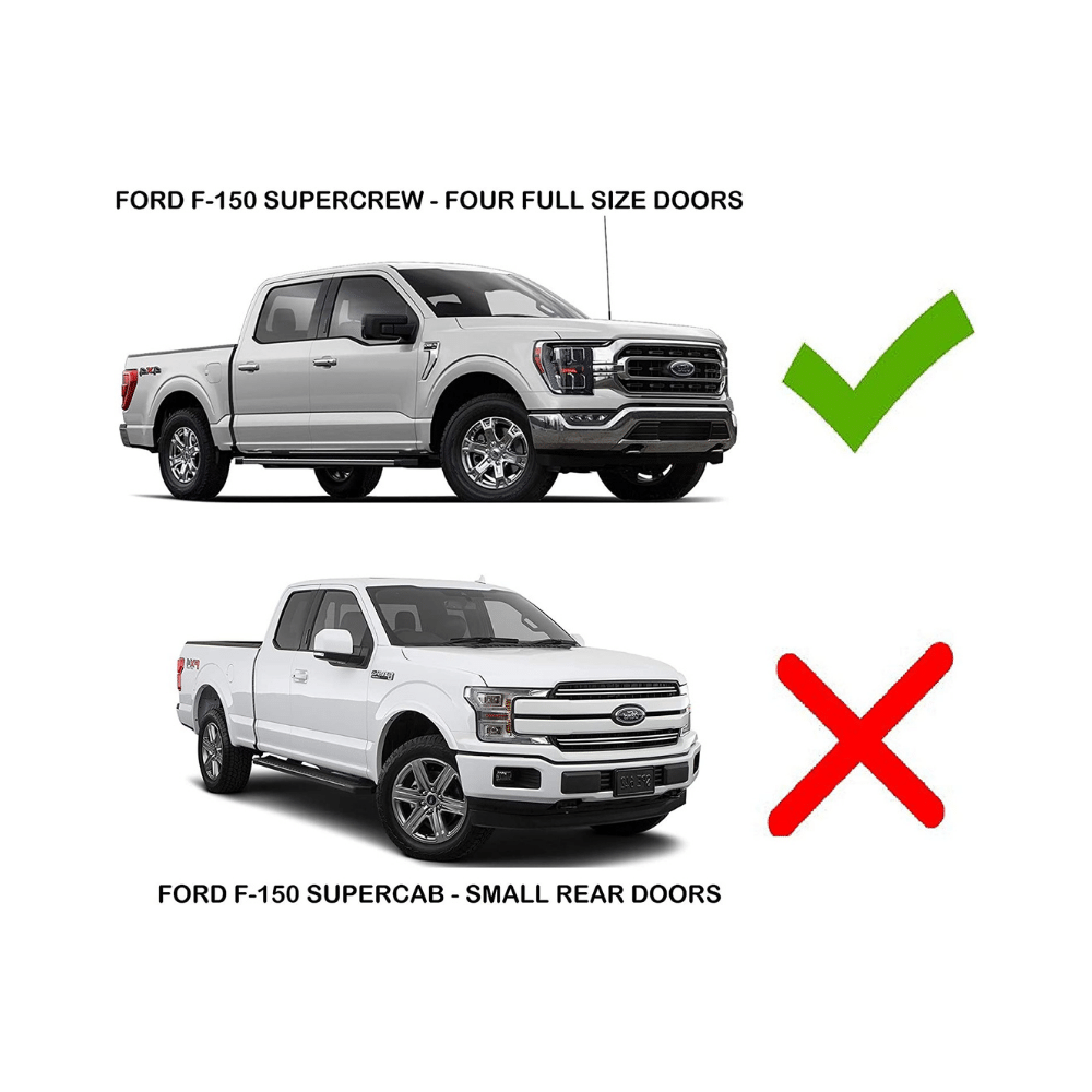 Husky Liners Front & 2nd Seat Floor Mats. Fits 2015-20 Ford F-150 SuperCrew Weatherbeater