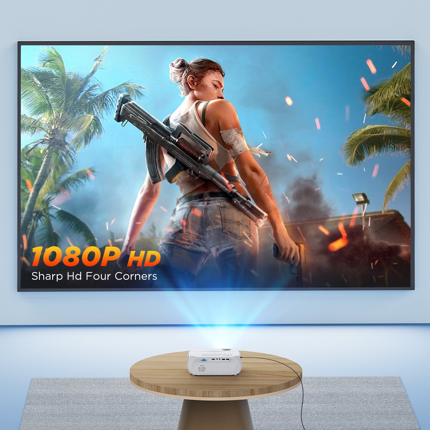 Bomaker WiFi Mini Projectors. Portable Outdoor Movie Projector. Full HD 1080p Supported