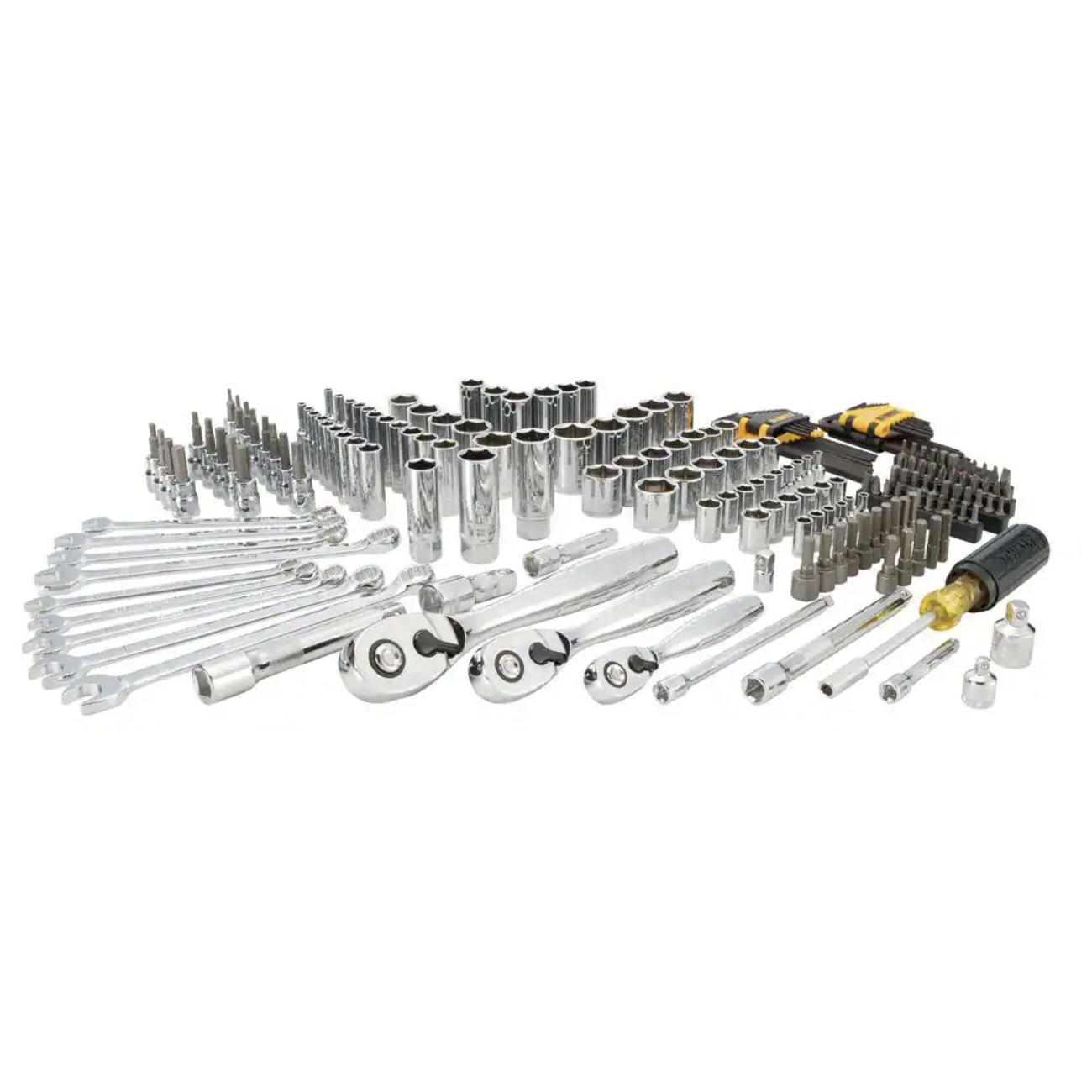 Dewalt 1/4 in.. 3/8 in.. and 1/2 in. Drive Polished Chrome Mechanics Tool Set (200-Piece)