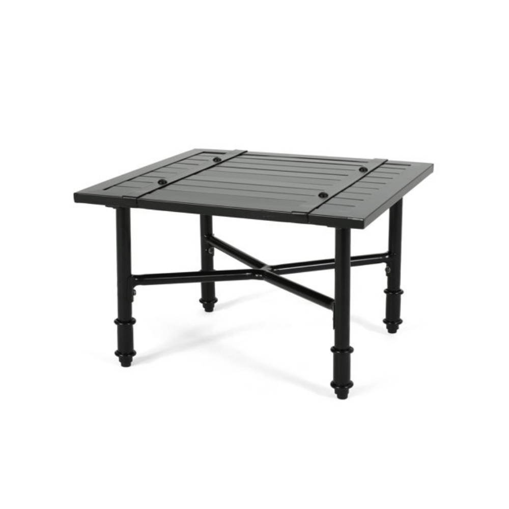 Noble House Terrance Outdoor Aluminum Side Table. Matte Black