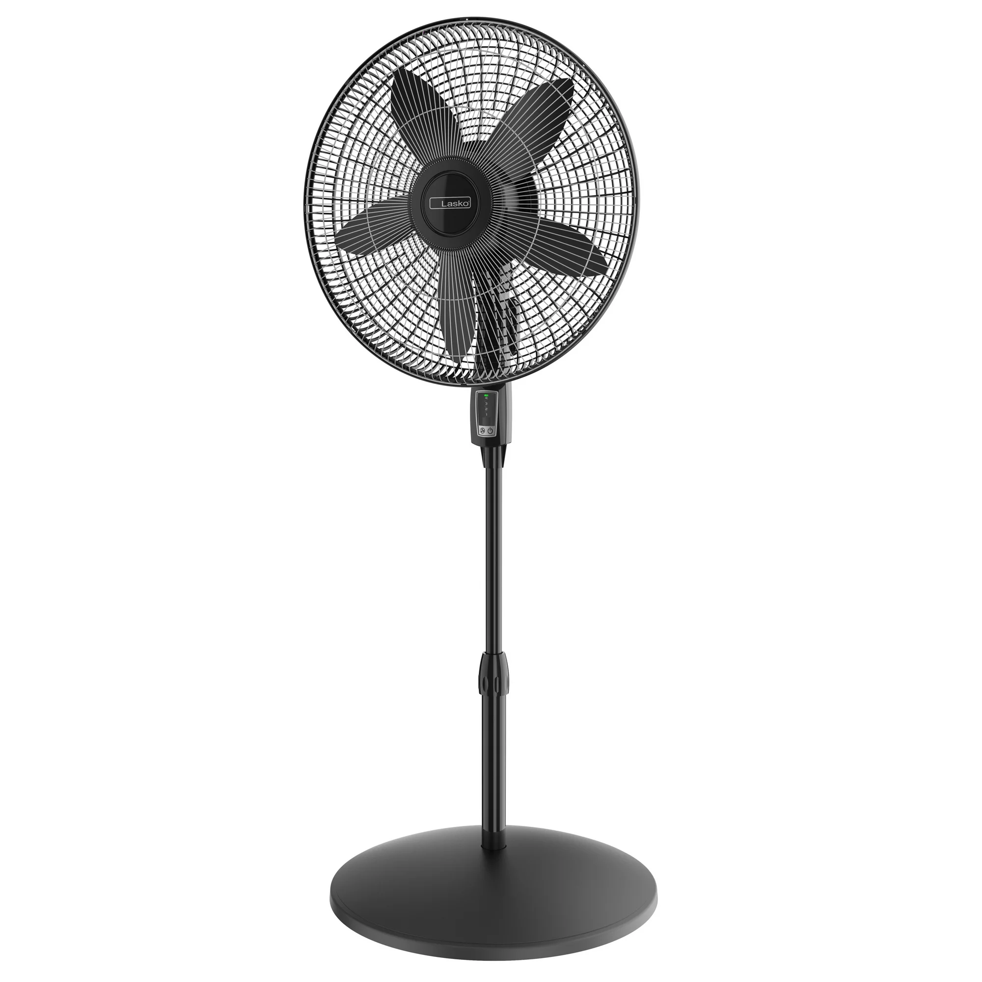 Lasko S18605 18″ Oscillating 4-Speed Large Room Pedestal Fan with Remote Control. Black