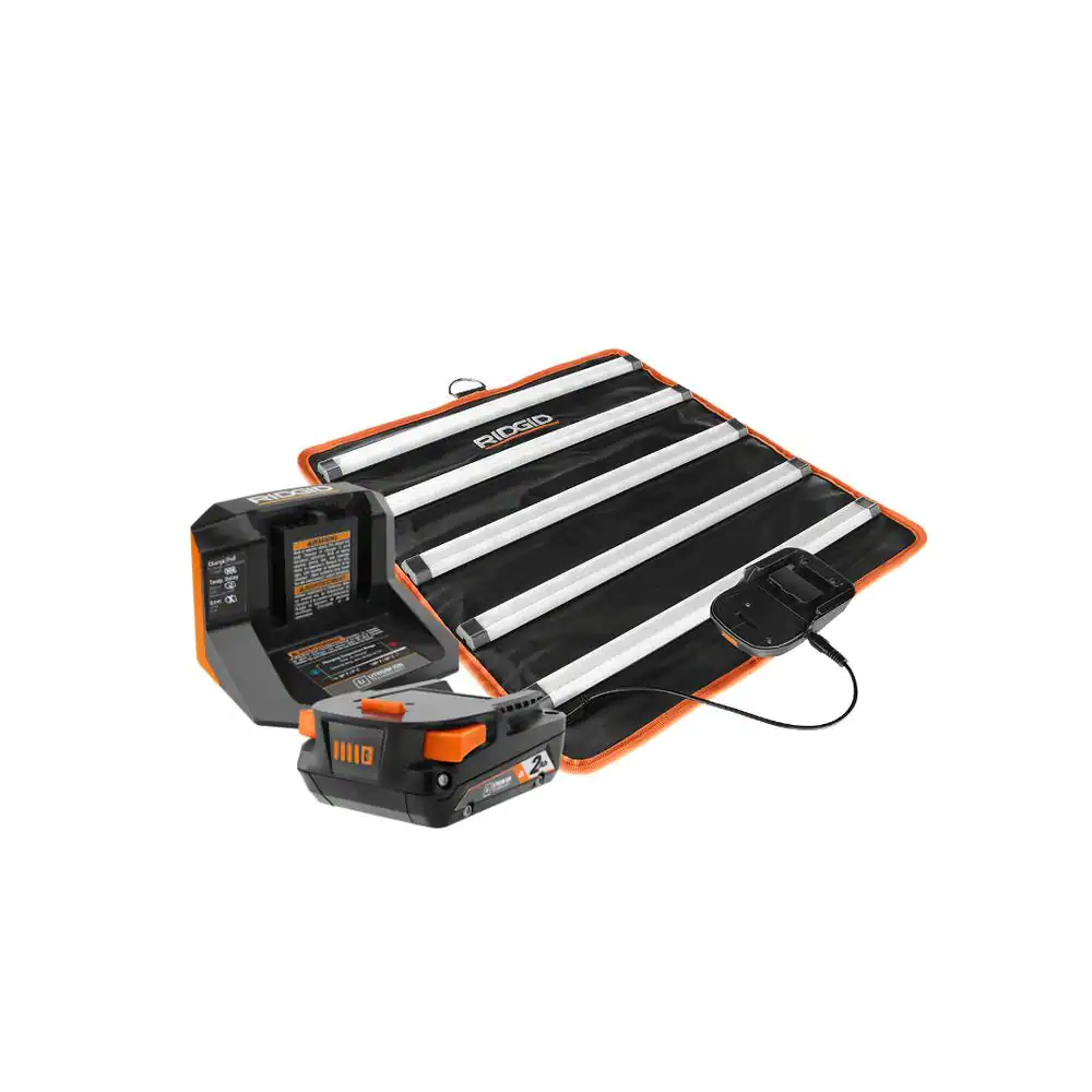 Ridgid 18V Cordless LED Mat Light Kit with (1) 2.0 Ah Battery And Charger