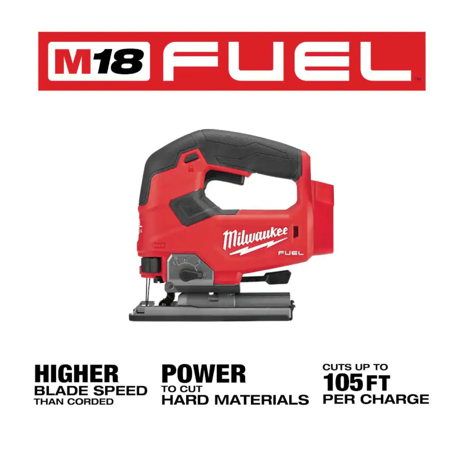 Milwaukee M18 Fuel 18-Volt Lithium-Ion Brushless Cordless Jig Saw. Tool-Only (2737-20)