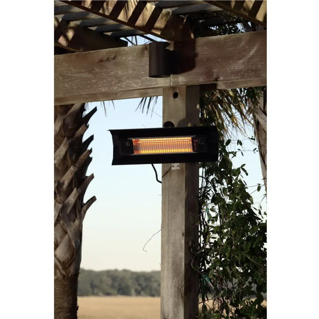 Fire Sense 1.500-Watt Black Wall Mounted Infrared Electric Patio Heater