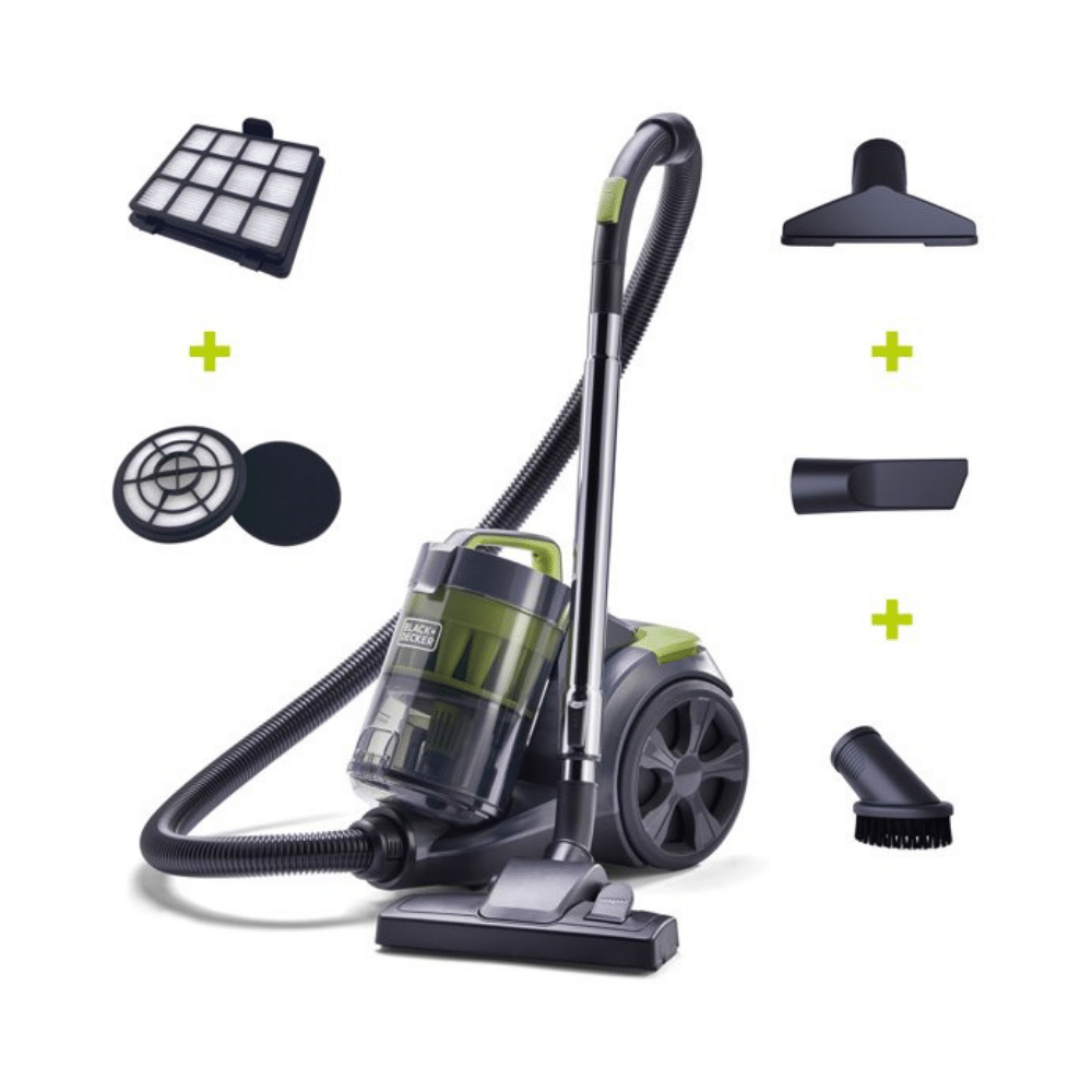 Black + Decker Bagless Canister Vacuum. Adjustable Suction Multi-Cyclonic Power