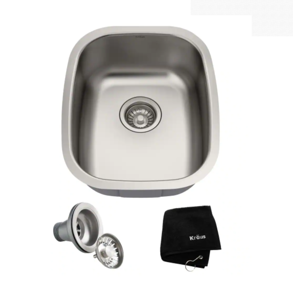 Kraus Premier Stainless Steel 15 in. Undermount Bar Sink