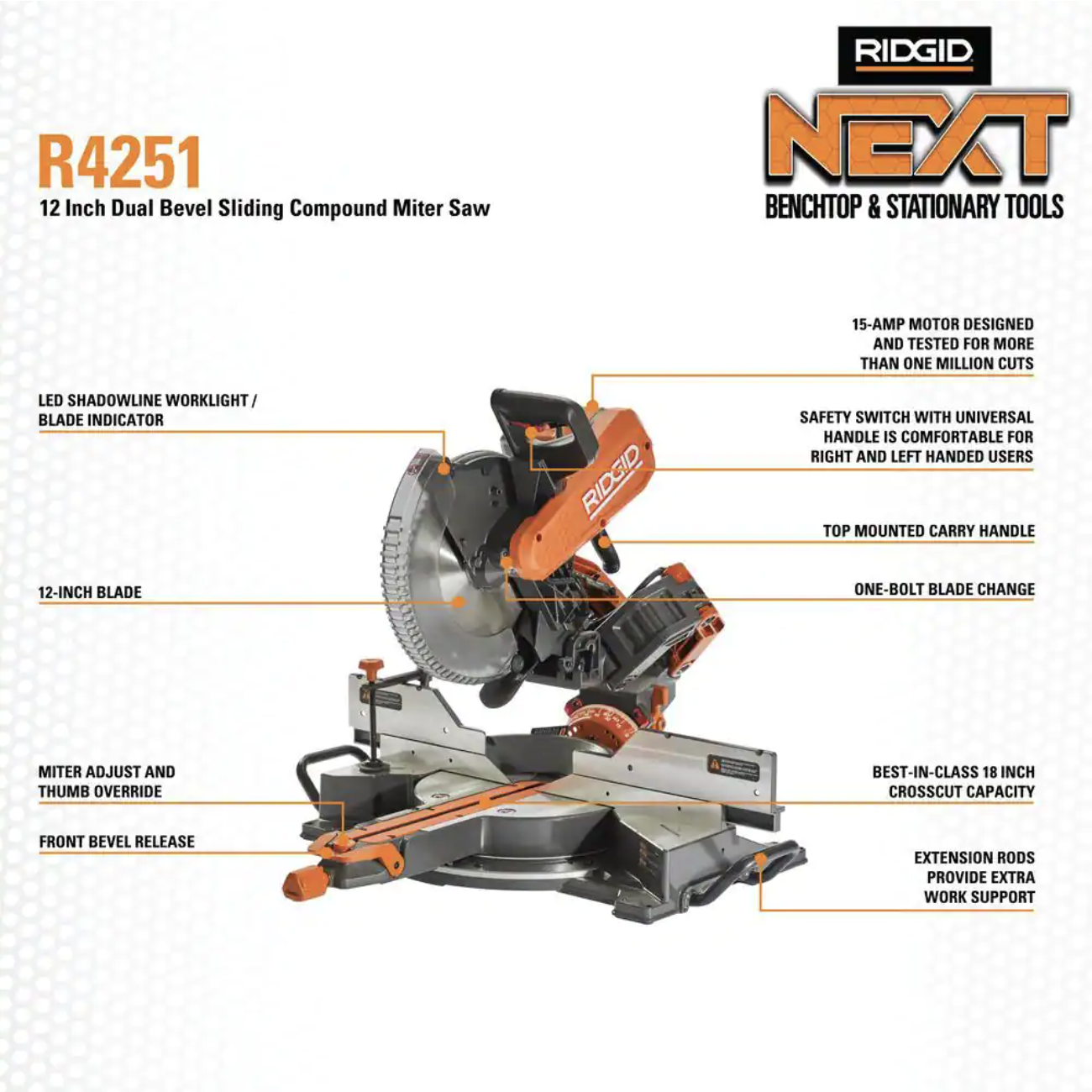 Ridgid 12 in. Dual Bevel Sliding Miter Saw
