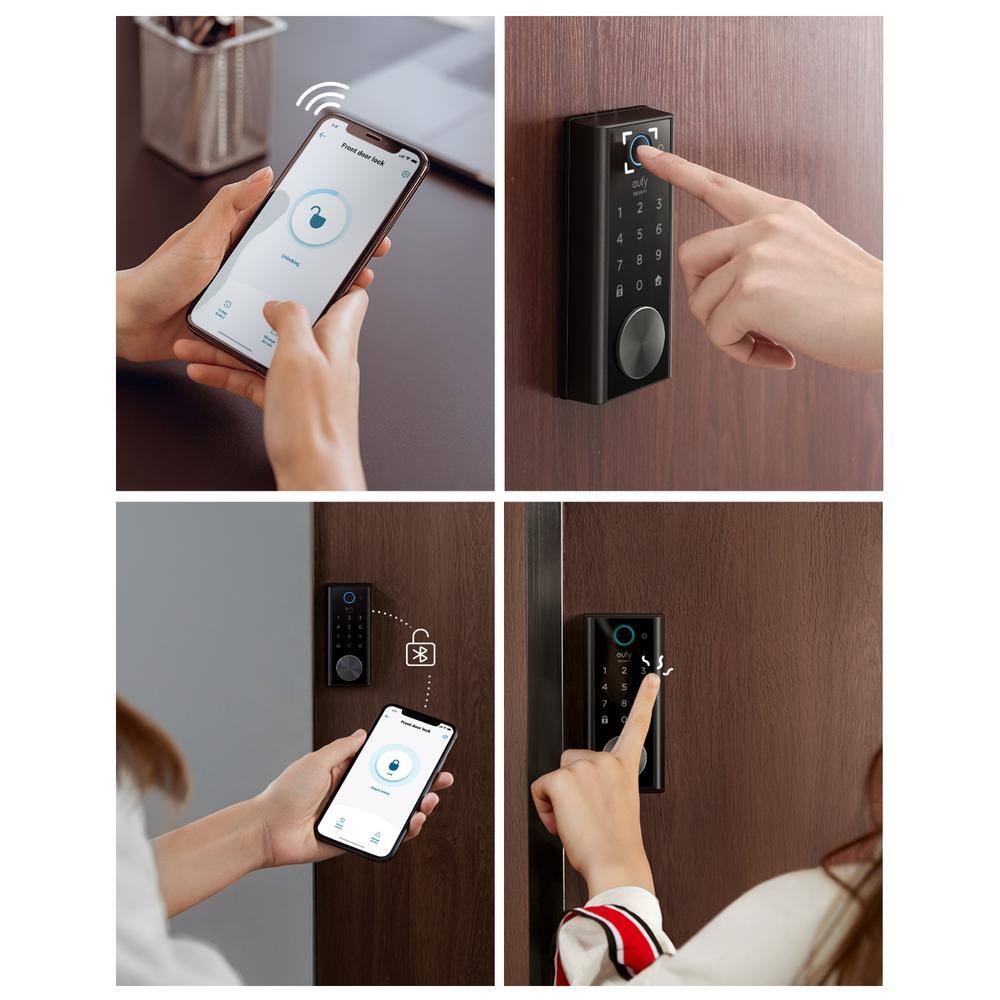 Eufy Security Smart Lock Touch And Wi-Fi Deadbolt Replacement Door Lock With Fingerprint Scanner - Black